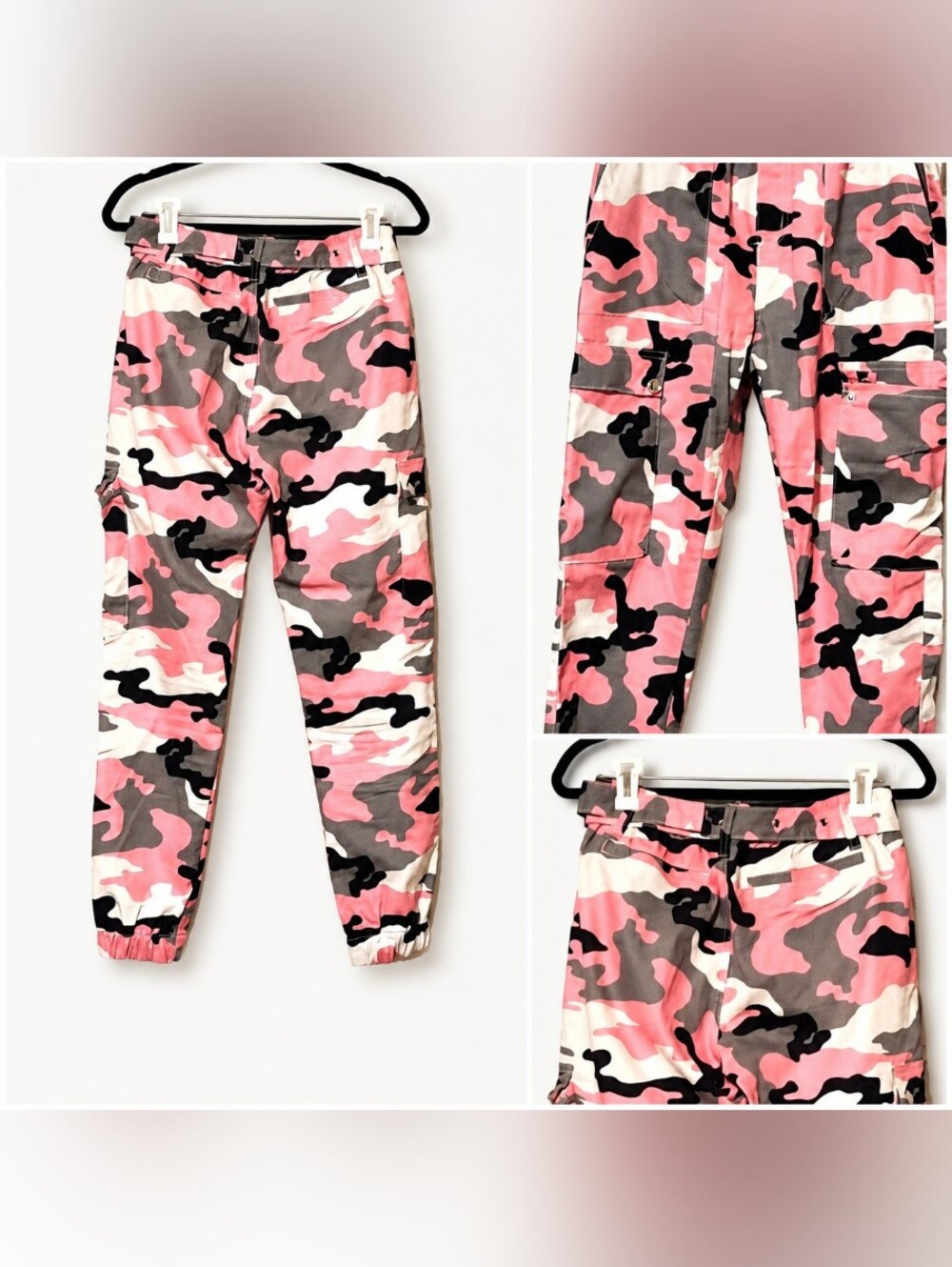 Rue21/Kreamy Women's Pink Camo Cargo Joggers! (Used)